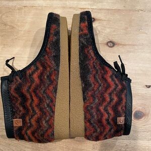 NWOT Clarks Wallabee Fair Isle Nordic Suede shoes cabincore comfort boho 10